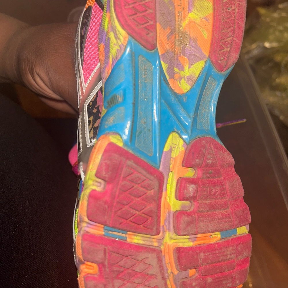 Multicolored running shoes